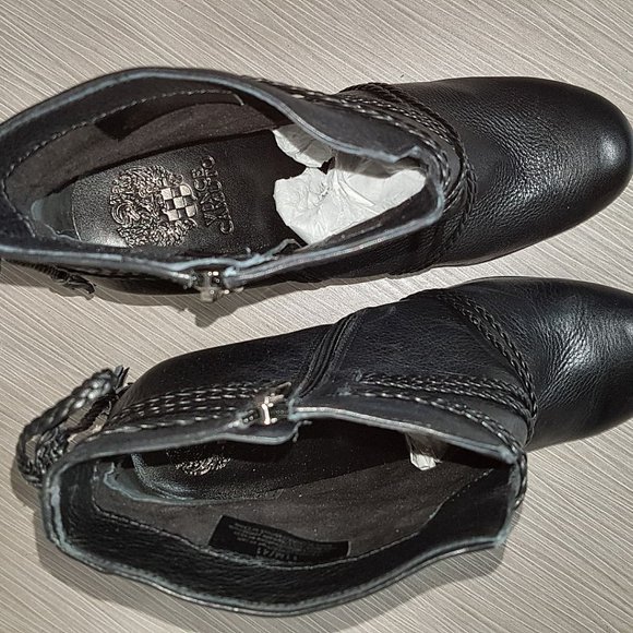 Vince Camuto Taminan Suede Ankle Boots Black Leather Womens Size 11 / 41 - Picture 5 of 8